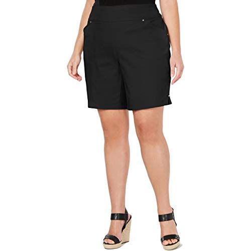 Plus Size Stretch Bermuda Shorts Deep Black 24W