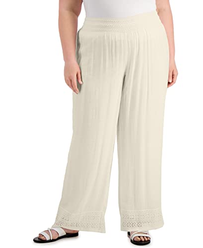 JM Collection Plus Size Gauze Pants