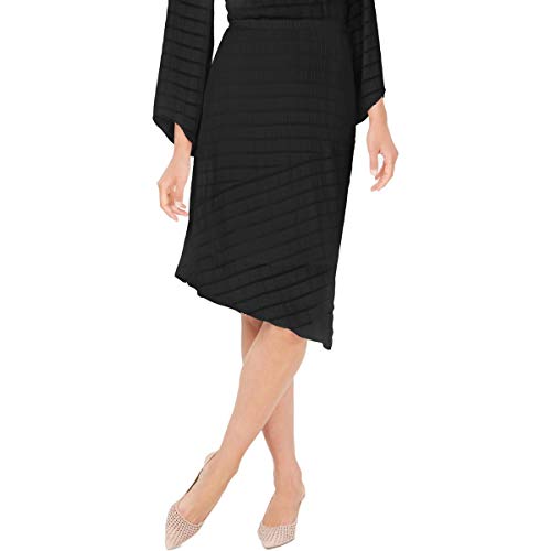 Pointed-Hem Midi Skirt