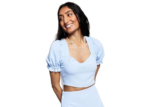 Now This Womens Tie Back Crop Top