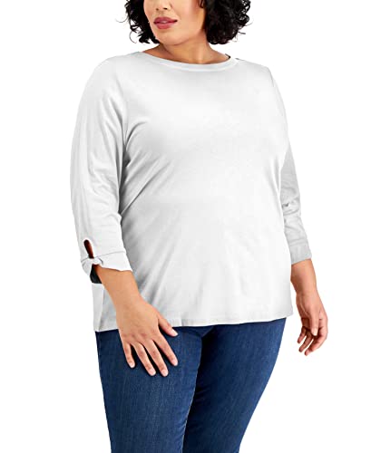 Karen Scott Plus Size Boatneck Top