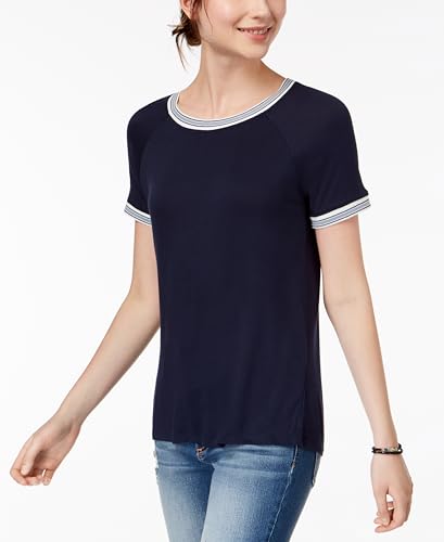 Hippie Rose Juniors Crew Neck Ringer T-Shirt