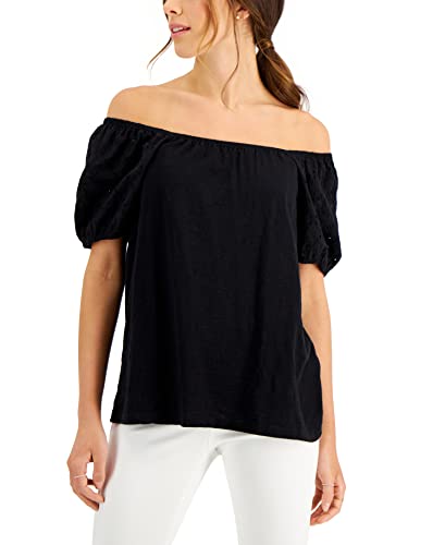Style & Co Petite Cotton Off The Shoulder Top