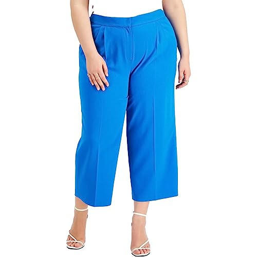 Bar III Plus Size Textured Crepe Culotte Pants