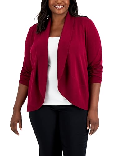Plus Size Shawl-Collar Cardigan