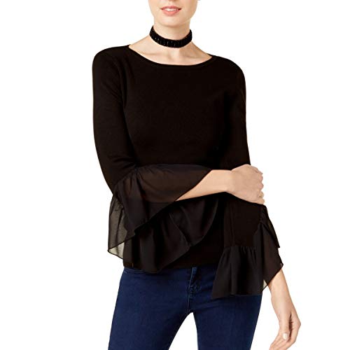 Flared Georgette Cuff Sweater