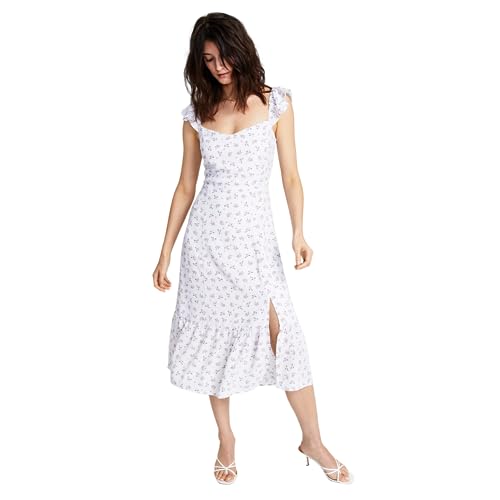 Now This Womens Ruffled Midi Dress