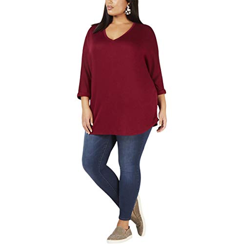 Celebrity Pink Trendy Plus Size V Neck Top