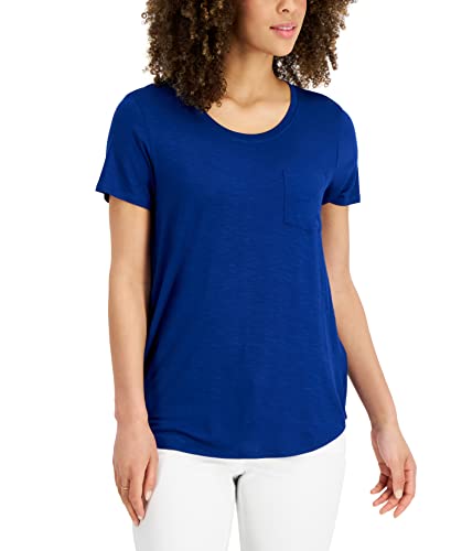 Style & Co Draped One Pocket T-Shirt