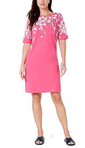 Karen Scott Petite Floral Print T-Shirt Dress