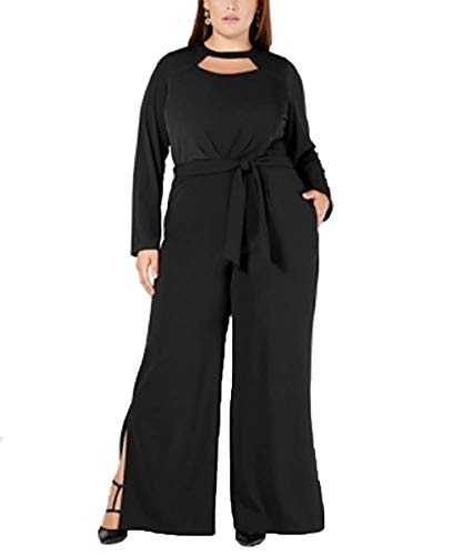 NY Collection Plus Petite Plus Size Cutout Wide Leg Jumpsuit