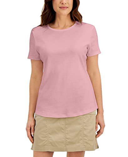 Karen Scott Cotton Short Sleeve Crewneck Top