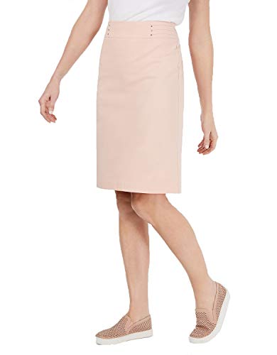 Rivet-Waist A-Line Skirt