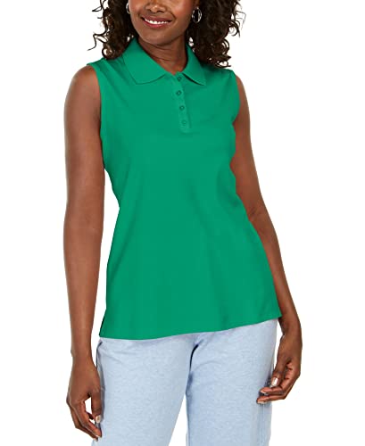 Karen Scott Petite Sleeveless Polo Shirt