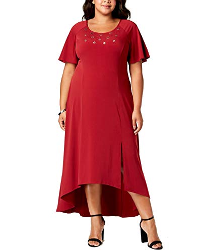 NY Collection Plus Size Petite Plus Grommet Trim Maxi Dress