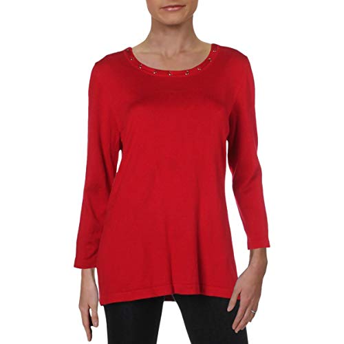 Grommet-Trimmed Knit Top