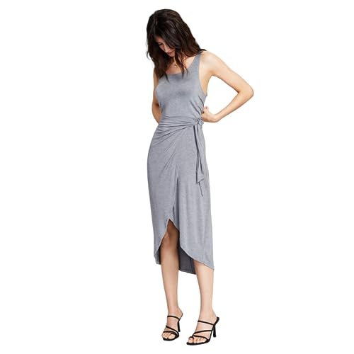 Women's Knit Side-Tie Tulip Midi Dress