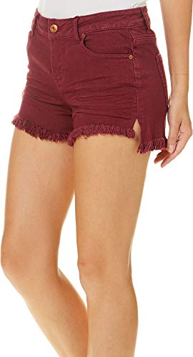 Vanilla Star Juniors Frayed Ripped Denim Shorts