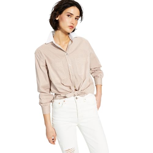 Now This Tie Front Poplin Shirt