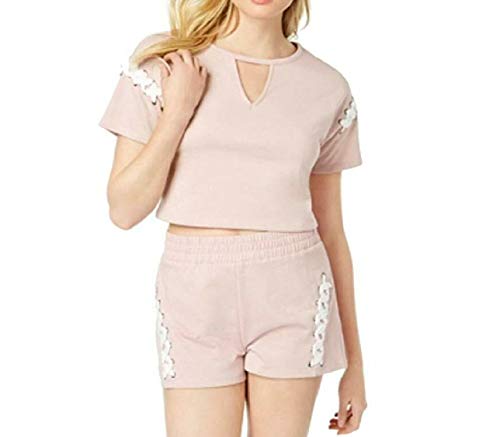 Material Girl Active Juniors Lace Up Crop Top