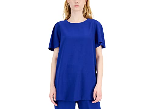 Alfani Short Sleeve Crinkle Top