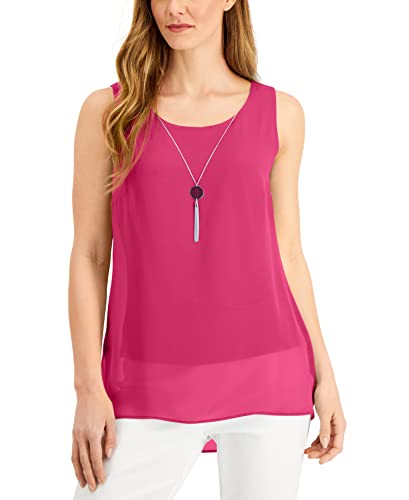 JM Collection Sleeveless Necklace Top