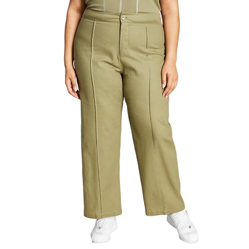 And Now This Trendy Plus Size Cotton High-Rise Pants