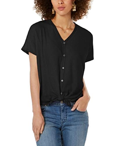 Style & Co Textured Tie Hem Shirt