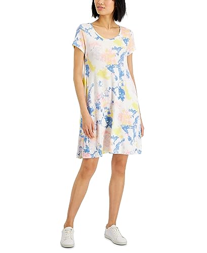 Style & Co Womens Tie Dyed Print Flip Flop Dress
