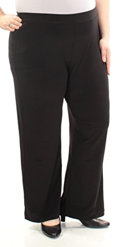 NY Collection Petite Plus Size Pull On Wide Leg Pants