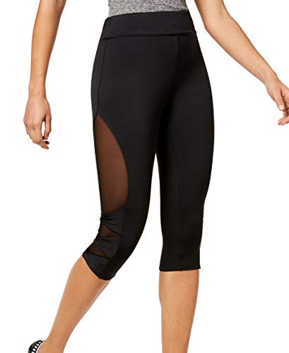 Juniors' Mesh-Panel Cropped Leggings