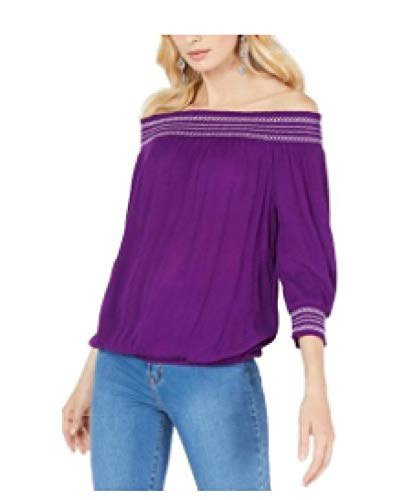 INC Crochet-Trim Off-The-Shoulder Top