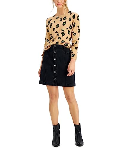 Style & Co Button Fly Denim Skirt
