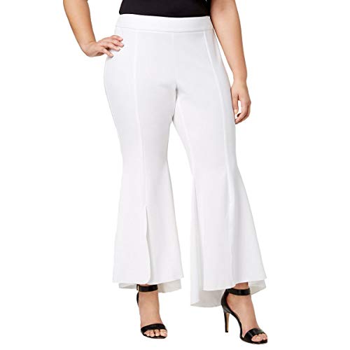 Plus Size Flared High Low Hem Pants