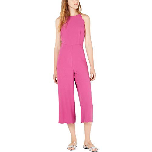 Maison Jules Scalloped Halter Jumpsuit