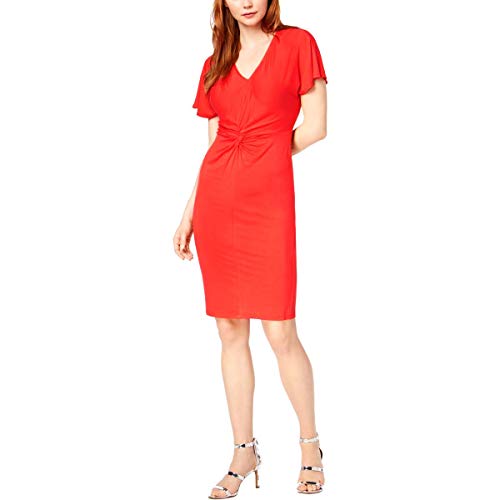 Bar III Twist Front Flutter Sleeve Dress