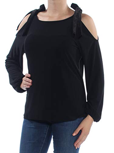 INC International Concepts Velvet Tie Cold Shoulder Top