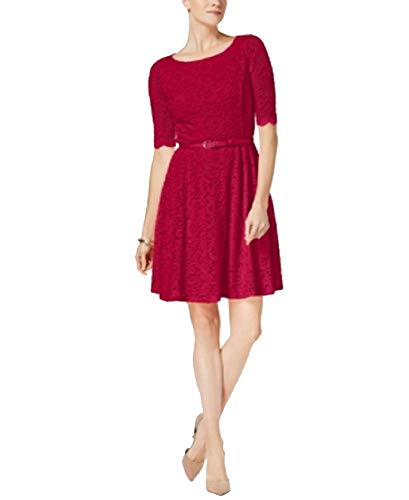 Charter Club Petite Belted Lace Dress