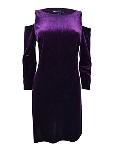 American Living Velvet Cold Shoulder Dress