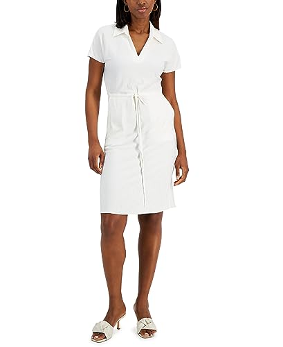 Alfani Textured Drawstring Dress