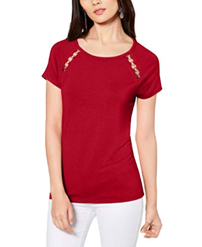 Grommet Trim T-Shirt