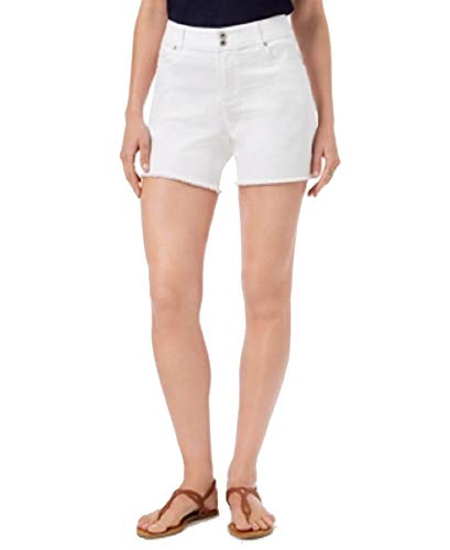 Style & Co Petite Frayed Hem Double Button Shorts
