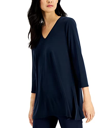 Alfani 3/4 Sleeve V Neck Tunic