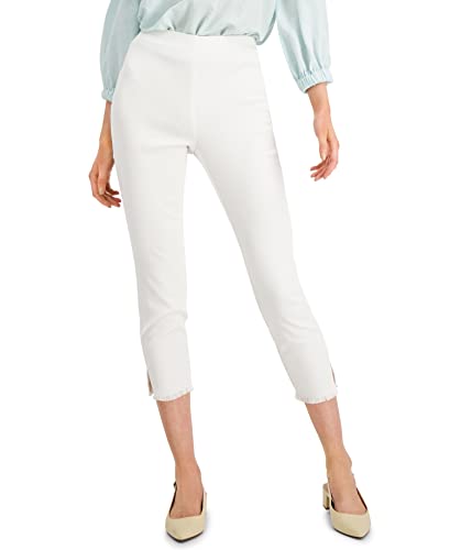 Alfani Plus Size Fringed Hem Solid Ankle Pants