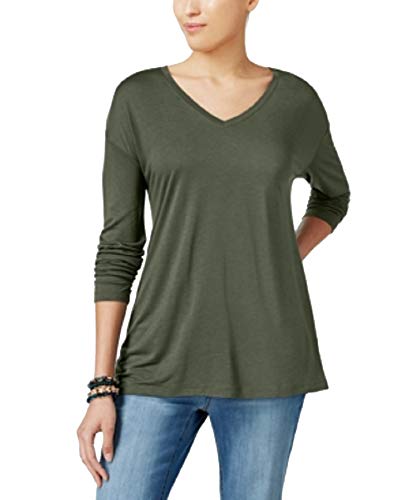 V-Neck Drop-Shoulder Top