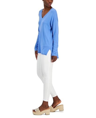International Concepts Womens Solid V Neck Sweater