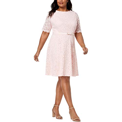 Charter Club Plus Size Belted Lace A Line Dress