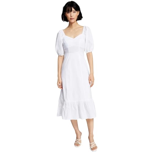 Now This Womens Puff Sleeve Midi Dress