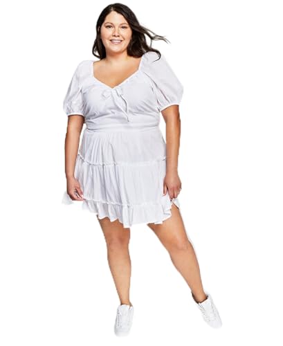 Now This Trendy Plus Size Tiered Fit Flare Dress