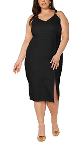 Almost Famous Juniors Plus Size Slit Front Sheath Dress